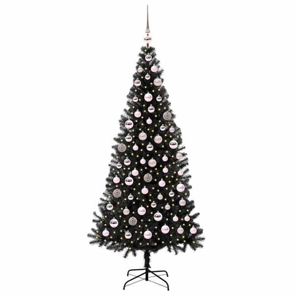 Maison Exclusive - Musta joulukuusi 180 cm PVC