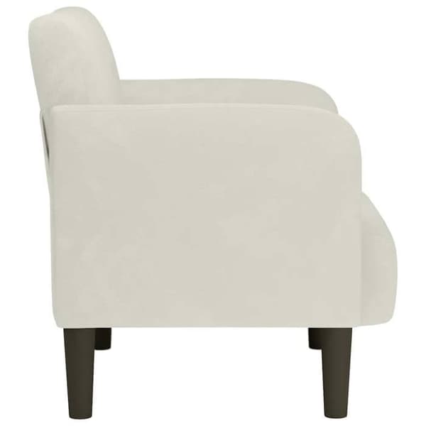 Maison Exclusive - Käsinojallinen tuoli, kerma 54 cm sametti