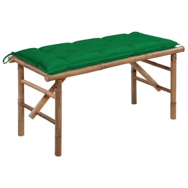 Havemøbel - EKSKLUSIV HUS - 118 cm - Bambus - Sammenklappelig - Vandtæt pude