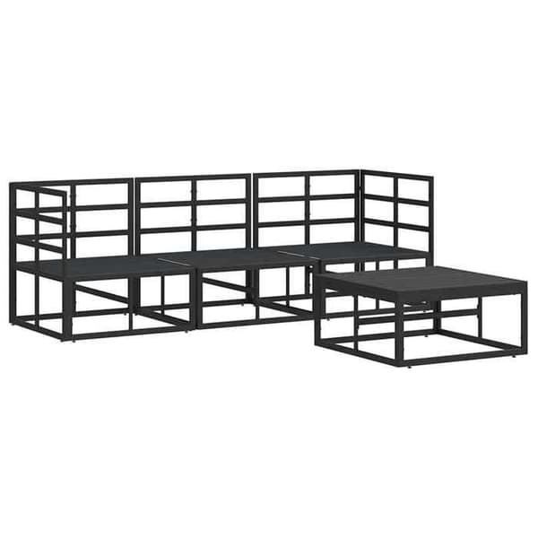Maison Exclusive - 4-delt have-sofa sæt i sort metal Svart