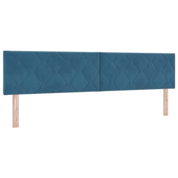 Maison Exclusive - Boxspring säng med madrass Mörkblå 200 x 200 cm Sammet