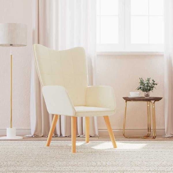 Maison Exclusive - Rentoutumistuoli Kermanvärinen Kangas Grädde