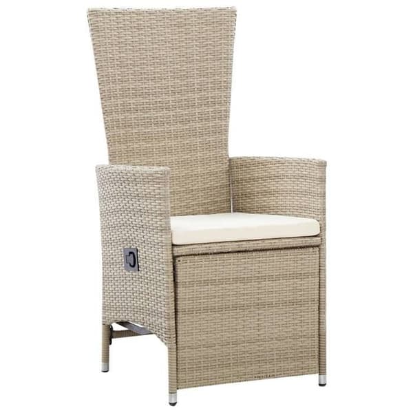 Maison Exclusive - Puutarhakalusteryhmä tyynyillä 7 kpl Beige