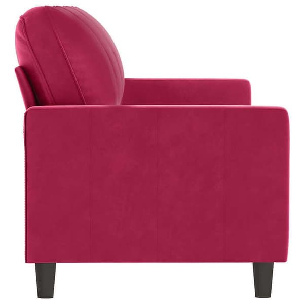 Maison Exclusive - Soffa 3-sits Röd vinröd 180 cm Sammet Röd Bordeaux