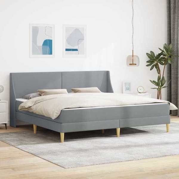 Sengestel - EKSKLUSIV HUS - Moderne - 100% polyester stof - Madras & boxmadras inkluderet - Opbevaring under seng