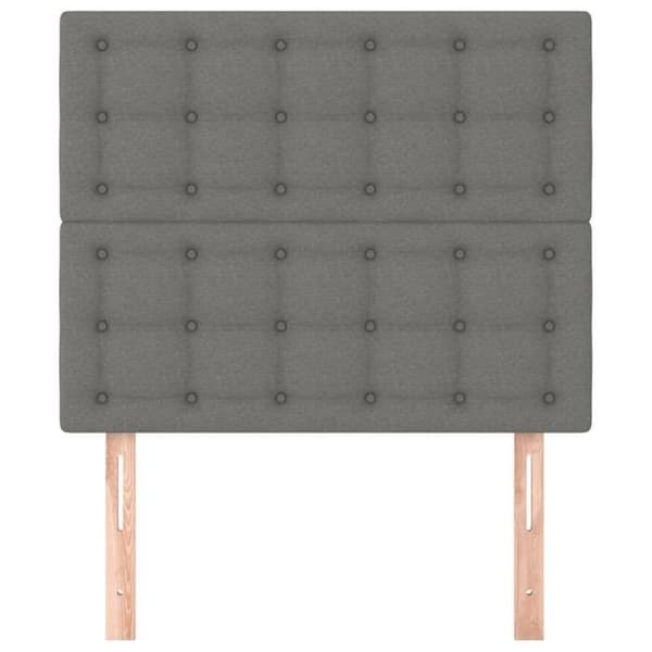 Maison Exclusive - Mörkgrå sänggavel 100x5x118/128 cm Tyg Mörkgrå