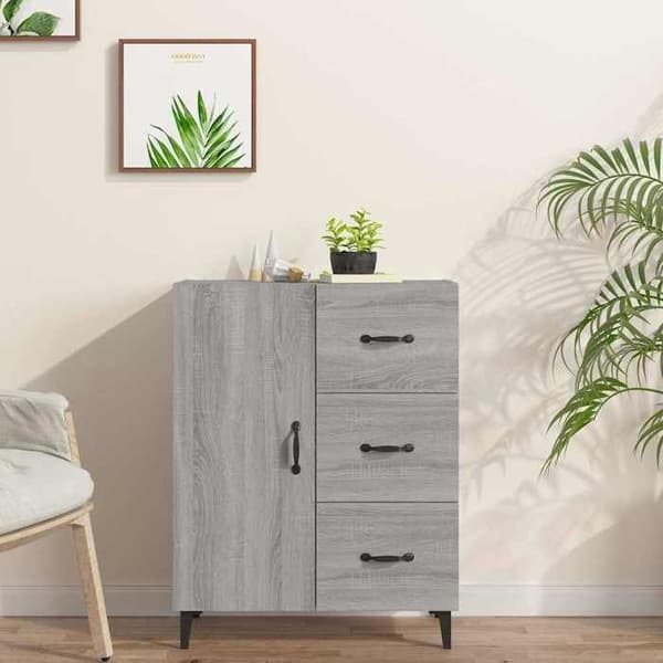Maison Exclusive - Buffé Sonoma Grå 69,5x34x90 cm Ingenjörsträ