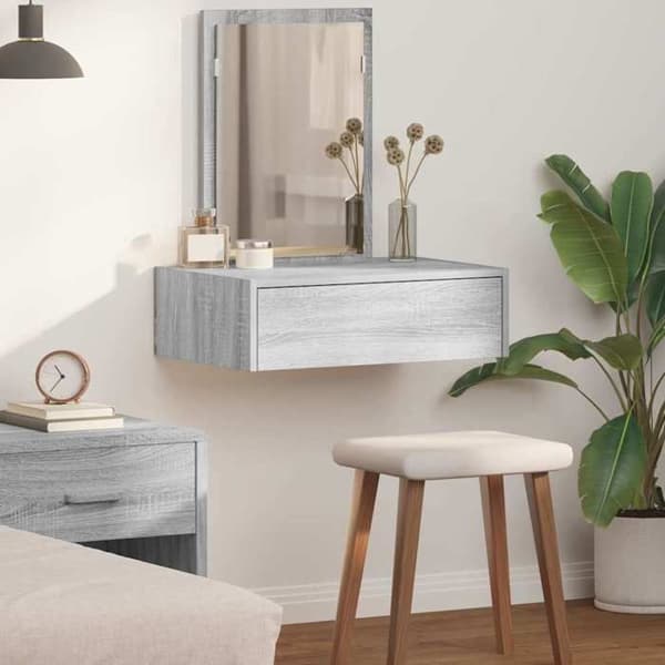 Maison Exclusive - Grå Sminkbord 60 x 40 x 70 cm Ingenjörsträ Grå