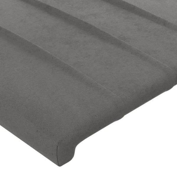 Maison Exclusive - LED Hovedgærde Lys Grå 183x16x118/128 cm Velour ljusgrått