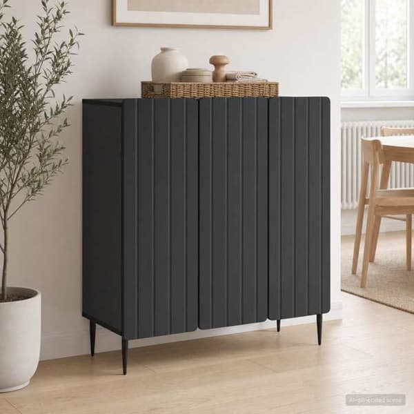 Maison Exclusive - Buffet Sort 89 x 34,5 x 82 cm Ingeniørtræ
