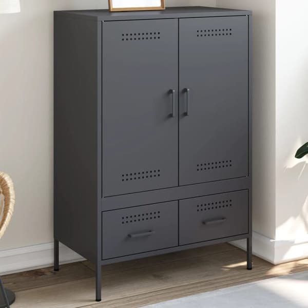 Maison Exclusive - Buffé hög antracit 68x39x101,5 cm stål