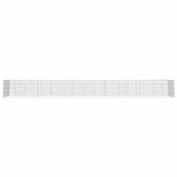 Maison Exclusive - Kaninbur 5 paneler 541x109x54 cm Galvaniserat stål Silver