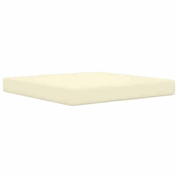 Utomhus sittkudde - EXKLUSIV HEM - 80 x 80 cm - Polyester - Avtagbart blixtlåsöverdrag - Skumvadderad Grädde