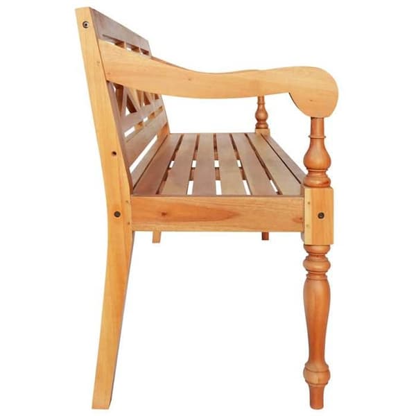 Maison Exclusive - Batavia-penkki 123 cm vaaleaa mahonkipuuta