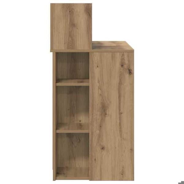 Maison Exclusive - Kontor i håndlavet egetræ, ingeniørtræ 90 x 48 x 101,5 cm Ek
