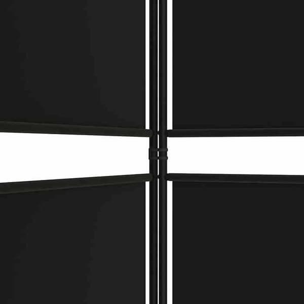 Maison Exclusive - Skillevæg 4 paneler Sort 200x200 cm Stof Svart