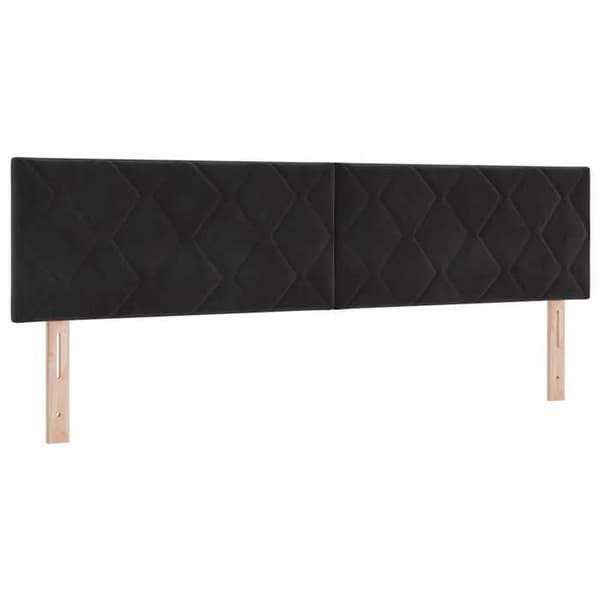 Maison Exclusive - Svart sänggavel 180 cm Sammet