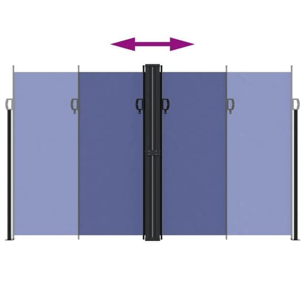 Maison Exclusive - Fällbart sidotak blått 200x1200 cm