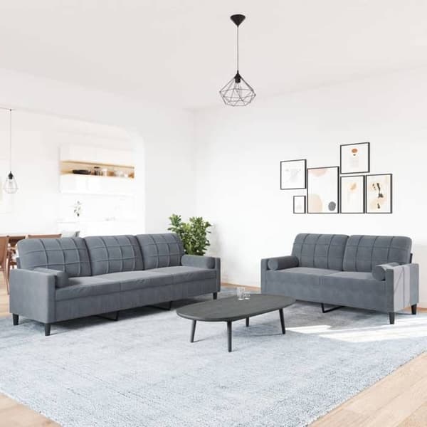 Maison Exclusive - 2 kpl sohvasetti tyynyjen ja samettityynyjen kanssa