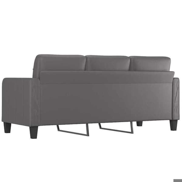 Maison Exclusive - 3-sitssoffa Grå 180 cm Syntetläder