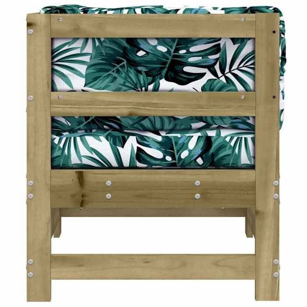 Hjørnesofa - EKSKLUSIV HUS - Imprægneret fyrretræ - Lamel design - Bløde puder - Modulerbar