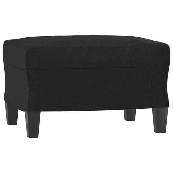 Maison Exclusive - Sæt af 3 sofaer med puder i sort kunstlæder