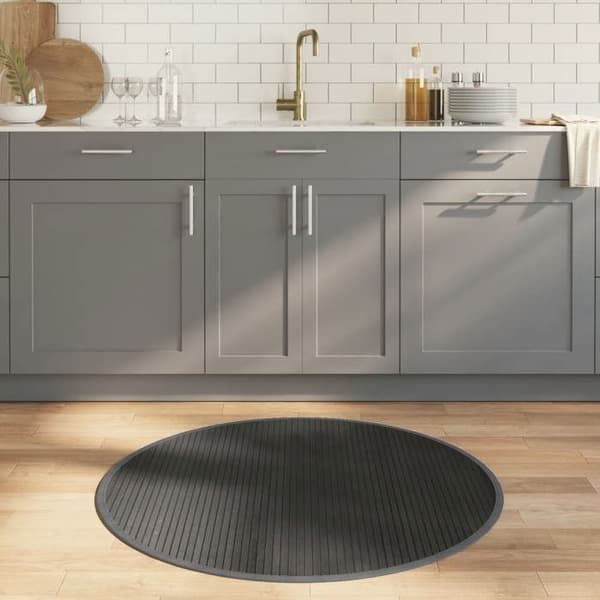 Maison Exclusive - Rund matta grå 100 cm bambu