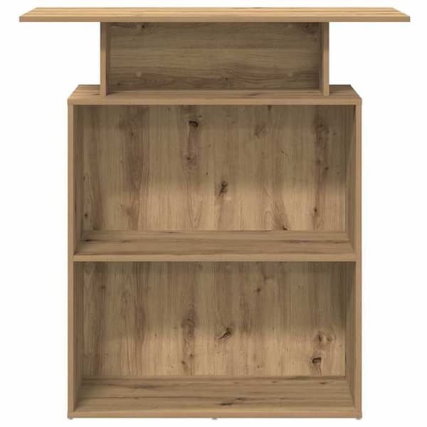 Maison Exclusive - Reception desk i håndlavet egetræ 100x40x104 cm ingeniørtræ