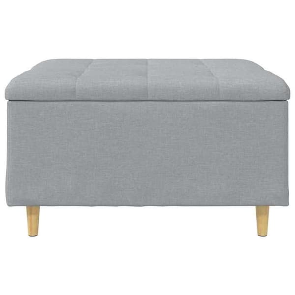 Maison Exclusive - Ottoman med förvaring Ljusgrå 80 x 80 x 45 cm tyg