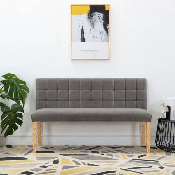 Maison Exclusive - 140 cm Harmaa Sametti Penkki Grå
