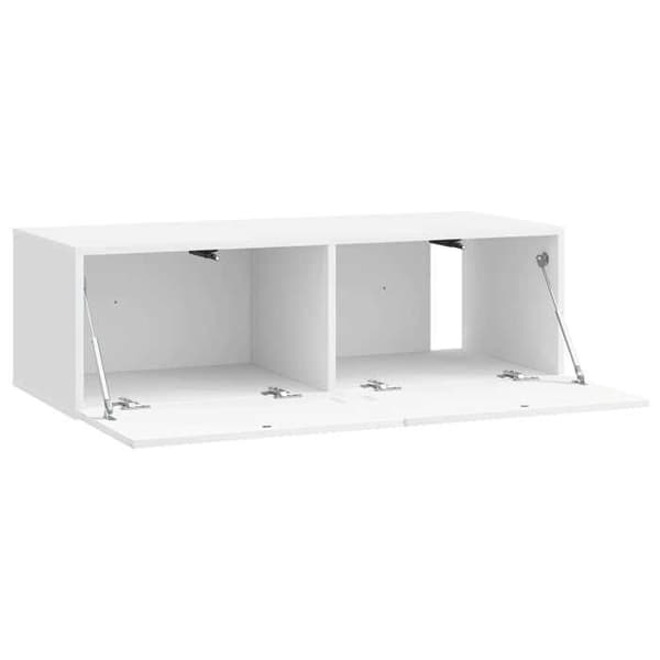 Maison Exclusive - Väggmonterad TV-möbel 98 x 41 x 30 cm Blank vit Strålande vit