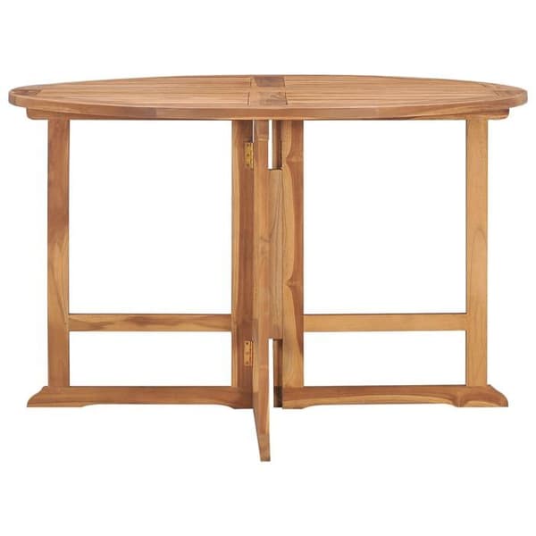 Havemøbel - Eksklusivt Hus - Sammenklappelig - Ø110 x 75 cm - Massiv Teak