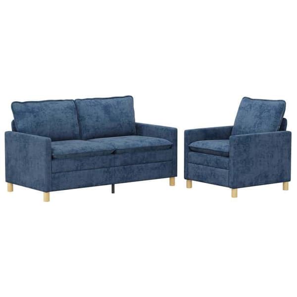 Maison Exclusive - 2 kpl sohvasetti sininen polyesteri