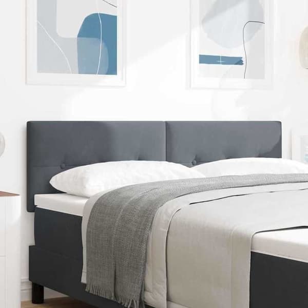 Maison Exclusive - Hovedgærde Mørkegrå 160 cm Velour
