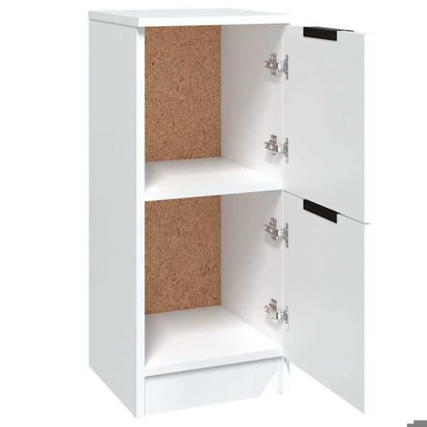 Maison Exclusive - Buffeter 2 stk hvid 30x30x70 cm ingeniørtræ Vit