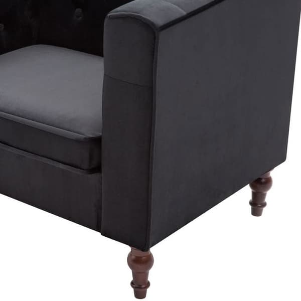 Maison Exclusive - Sort velour lænestol Svart