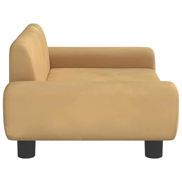 Maison Exclusive - Hundsäng brun 70x45x33 cm sammet kastanj