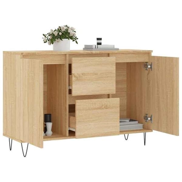 Maison Exclusive - Buffé ek sonoma 101,5x35x70 cm ingenjörsträ