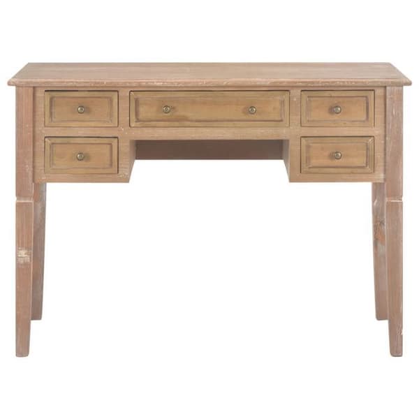 Kontor - Eksklusivt Hus - 109,5 x 45 x 77,5 cm - MDF & fyr - 5 skuffer brun