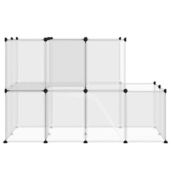 Bur til små dyr - EKSKLUSIV HUS - 142x74x93 cm - PP-paneler - Stålstruktur - Platform & stige