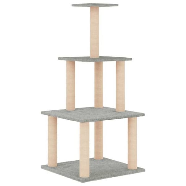 Maison Exclusive - Kattekradse med sisal i lys grå 111 cm ljusgrått