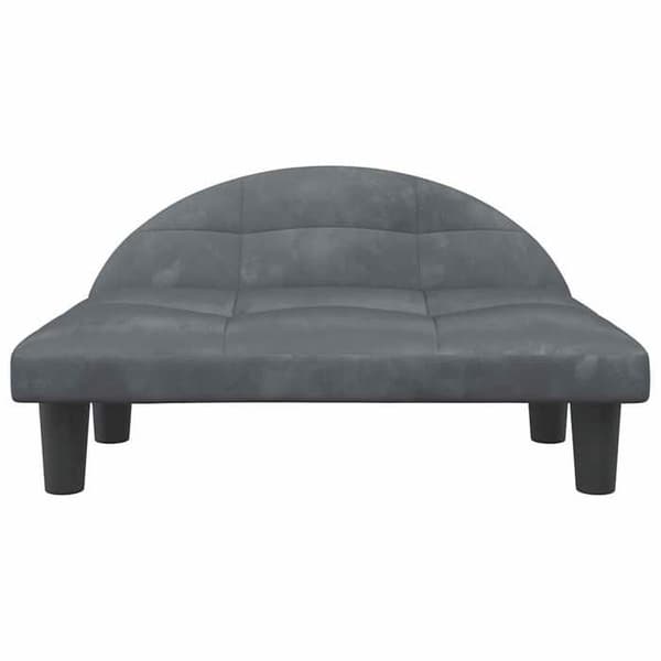 Maison Exclusive - Tummanharmaa koiran sänky 70x52x30 cm sametti mörkgrå