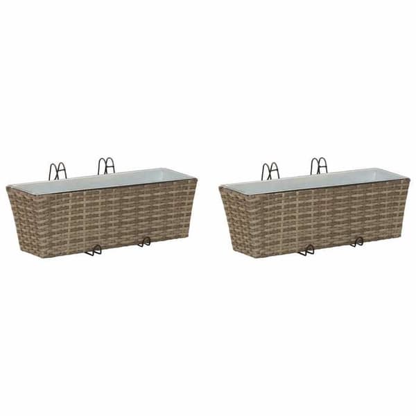 Maison Exclusive - Gelænder 2 stk Grå 50 x 17 x 17 cm metal Grå