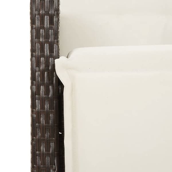 Maison Exclusive - 5-delt havemøbel sæt med brune poly rattan puder