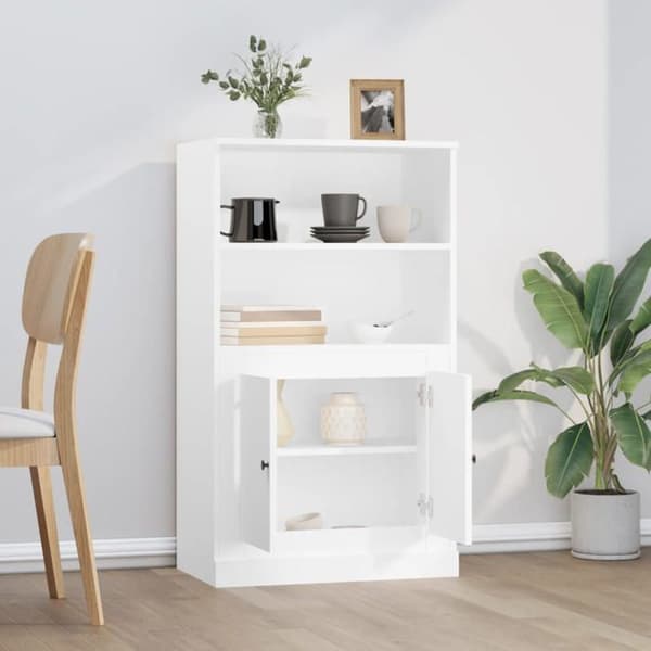 Maison Exclusive - Buffé hög vit 60x35,5x103,5 cm ingenjörsträ