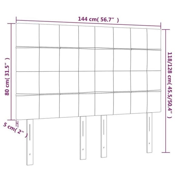 Maison Exclusive - LED-päätymustalla 144x5x118/128 cm sametti Svart