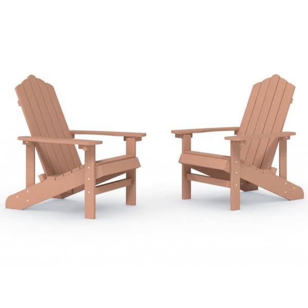 Maison Exclusive - Adirondack trädgårdsstolar set om 2 PEHD Brun brun