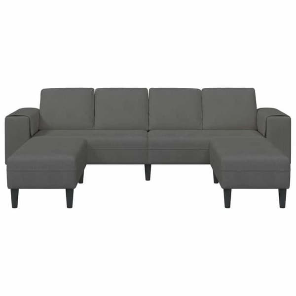 Maison Exclusive - Mörkgrå soffa 250 x 188 x 76 cm Tyg i ribbad sammet Mörkgrå