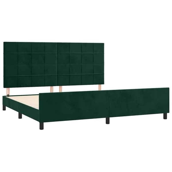 Maison Exclusive - Patja ilman runkoa tummanvihreä 200x200 cm sametti