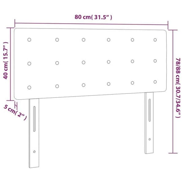 Maison Exclusive - LED Hovedgærde Sort 80x5x78/88 cm Syntetisk Læder